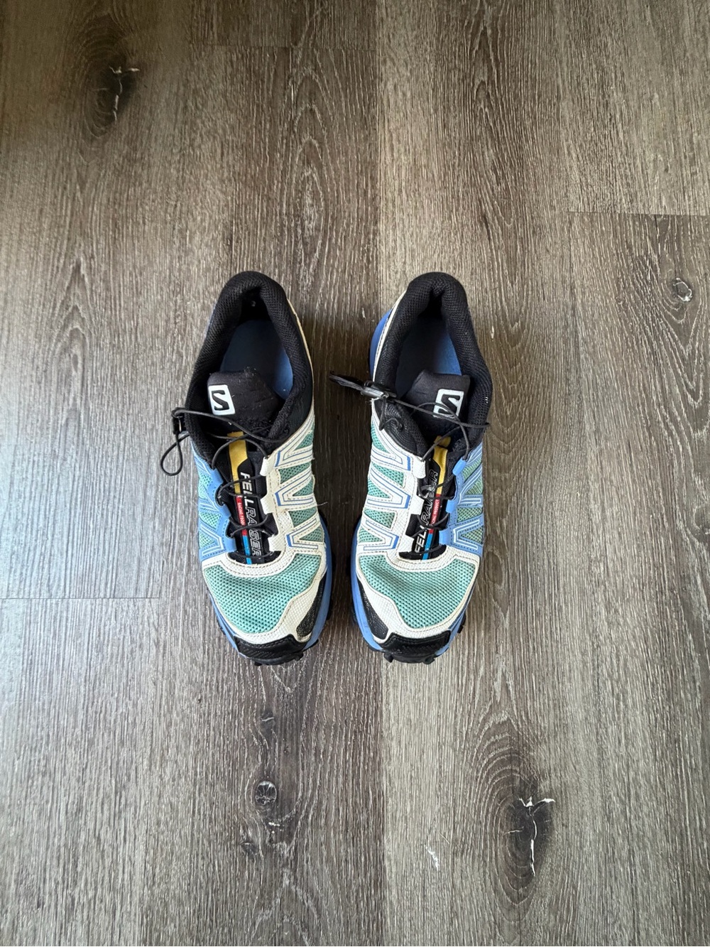 Salomon Men's Trail Shoes - Blue, Mint Green, Black